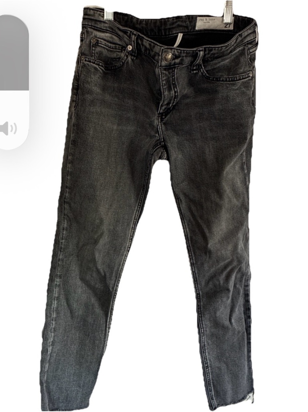 Rag & Bone-Women’s Skinny Gray Low Rise Boyfriend Jeans Size 27